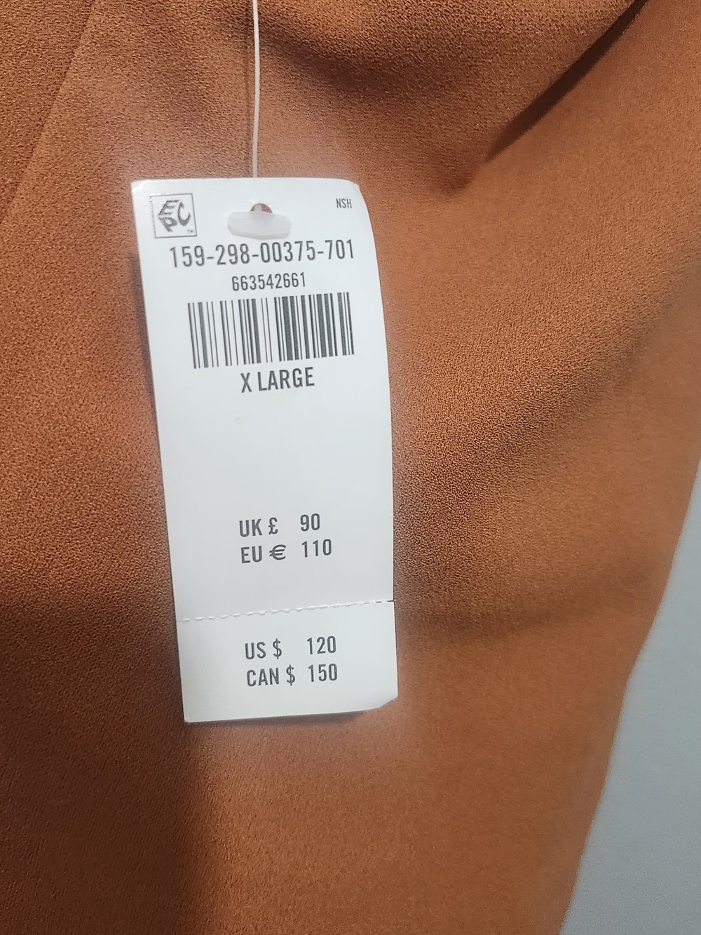 Abercrombie & Fitch Copper-Brown Satin Maxi Dress with Side Slit Size XL New - Picture 4 of 6